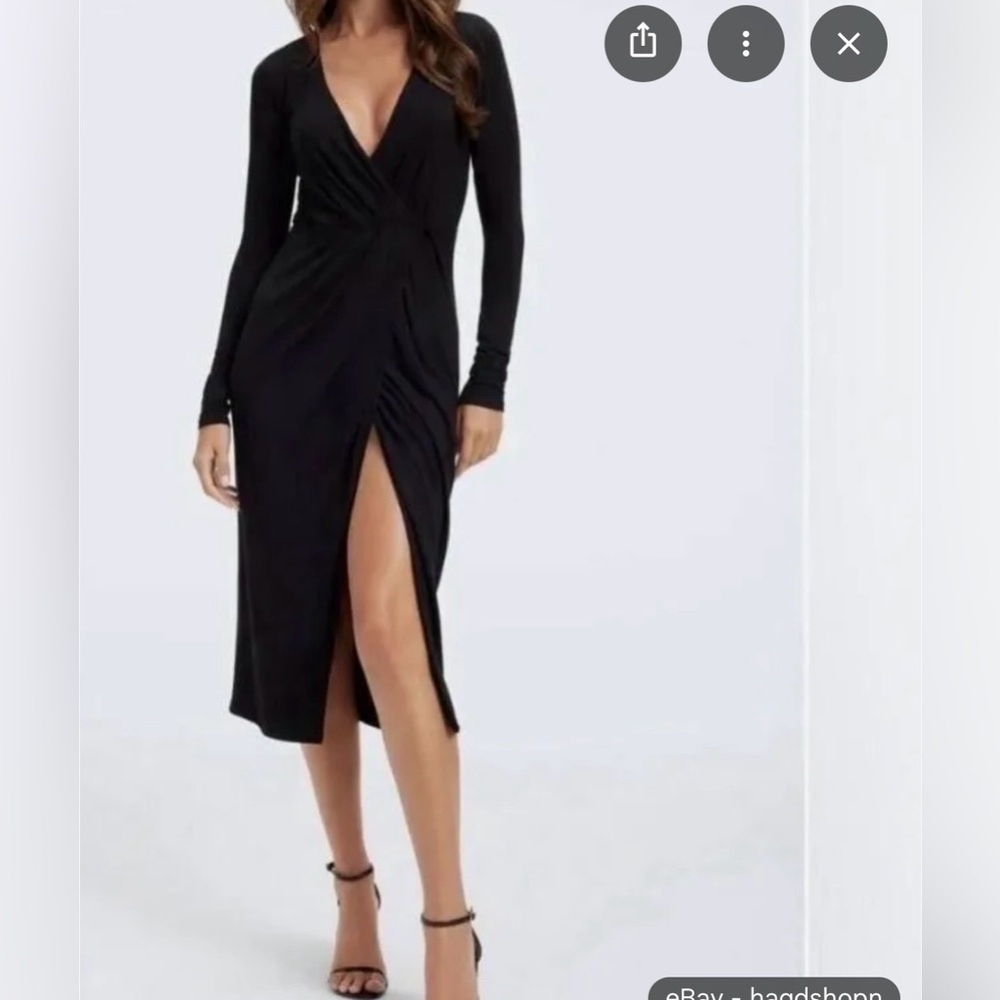 Good American Faux Wrap Cocktail Dress